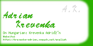 adrian krevenka business card